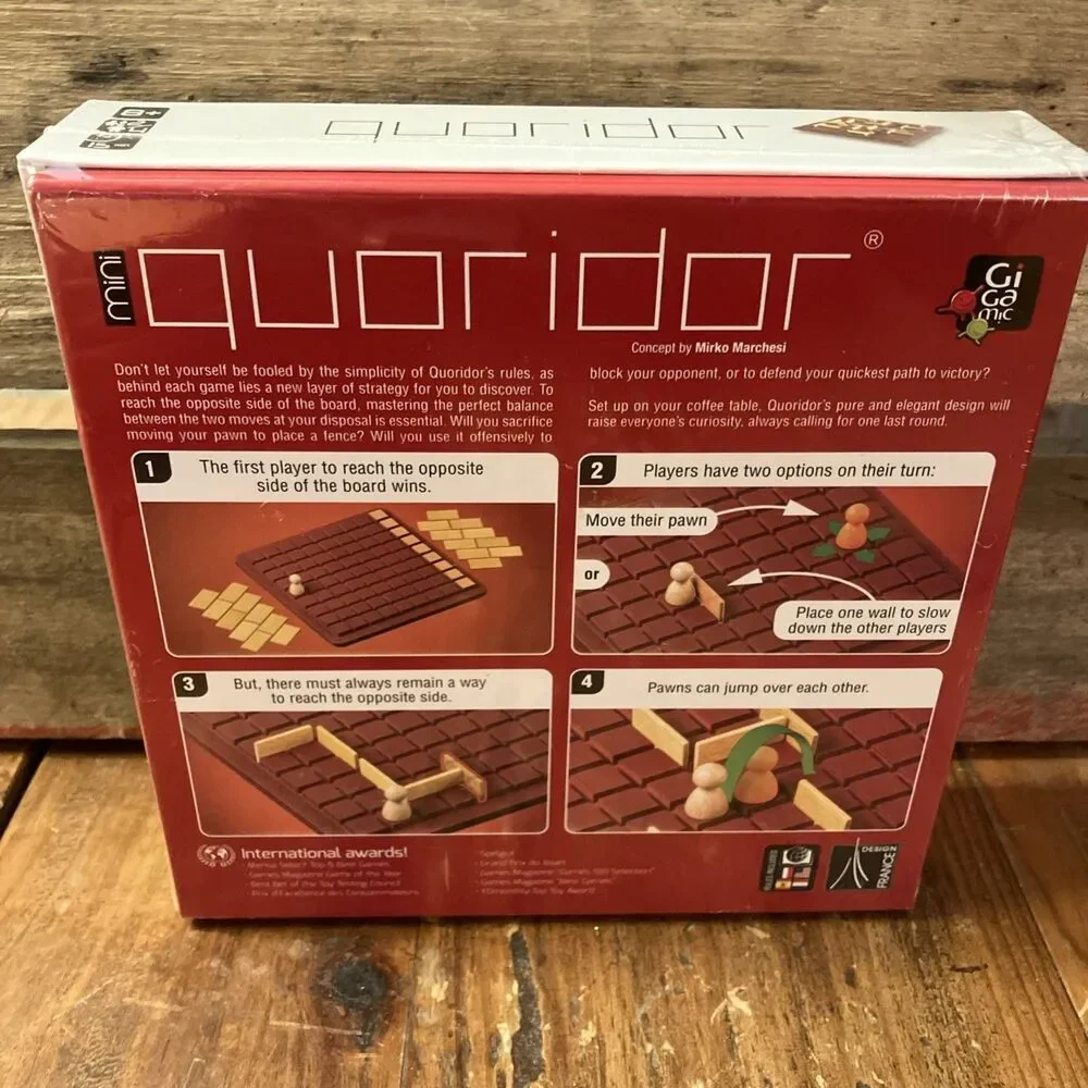 QUORIDOR Gigamic Mini Classic 1997 Mensa Strategy Maze Game New Sealed